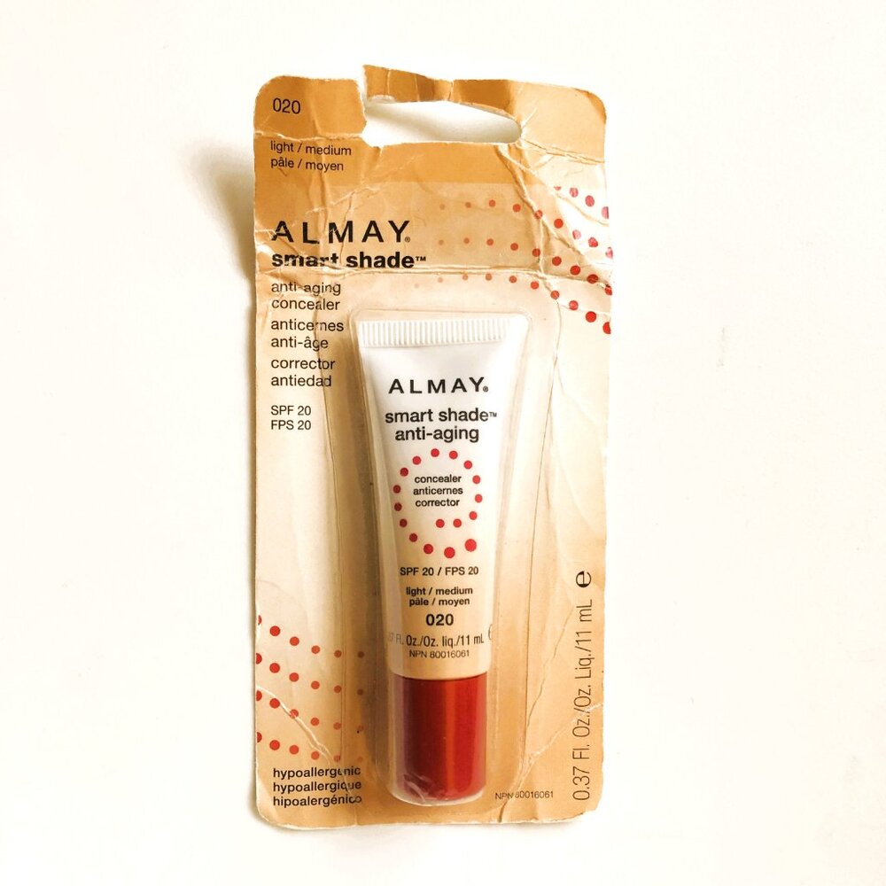 Almay Smart Shade Anti-Aging Concealer, SPF20, 020 light/medium, Made in USA